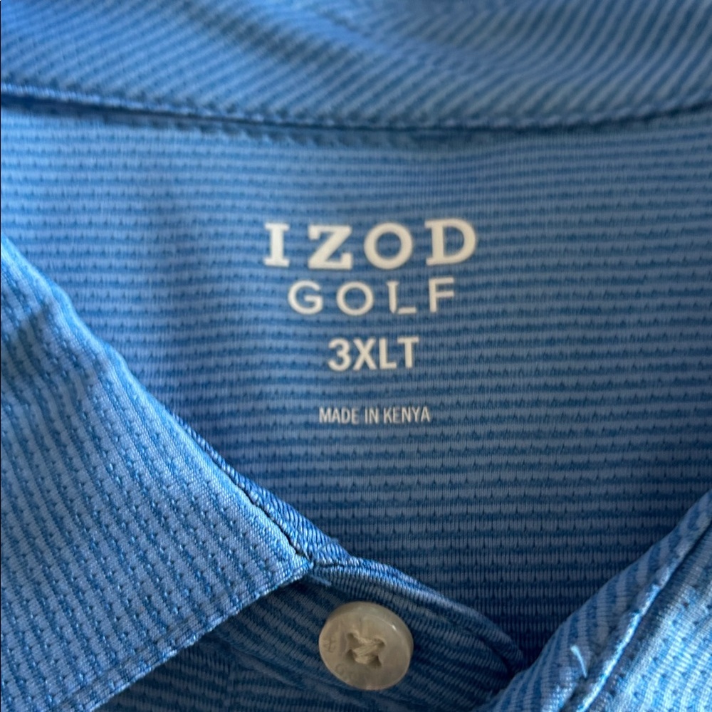 Izod Regatta Blue Polo Shirt 3XLT - Picture 4 of 5
